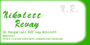 nikolett revay business card